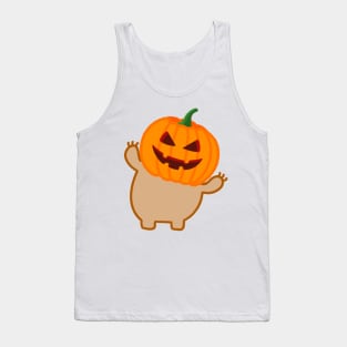 Cute Halloween Pumpkin Head Sloth Tank Top